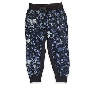 Anthropologie The Nomad Navy Blue Floral Lyocell Joggers